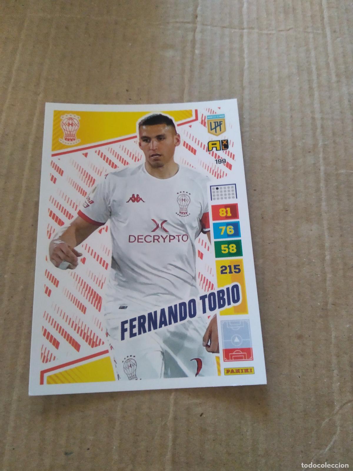 Figurine di Calcio: 199 FERNANDO TOBIO HURACAN CROMO FUTBOL PANINI ARGENTINO 2023 LIGA ARGENTINA ADRENALYN