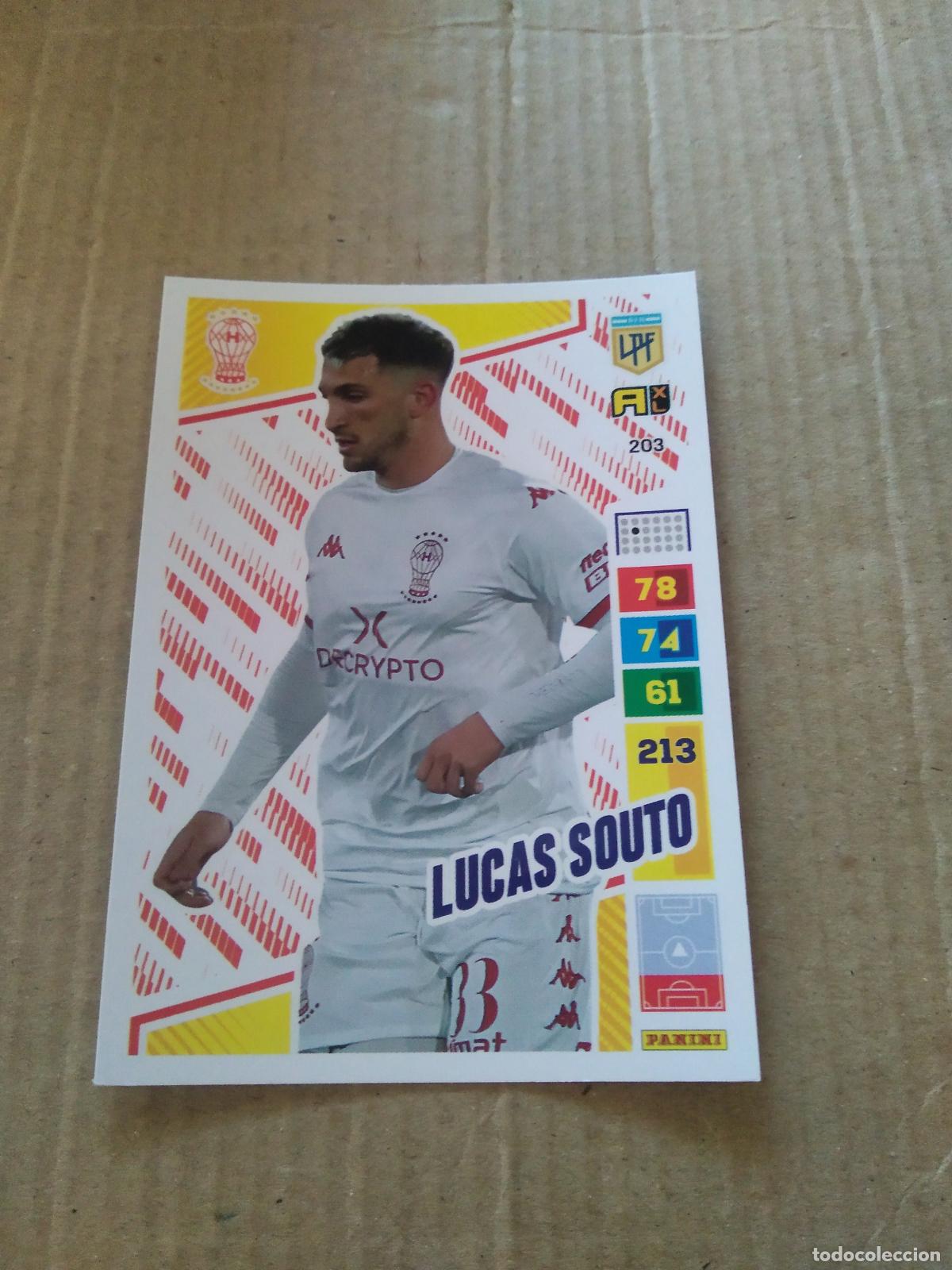 Cromos de F&uacute;tbol: 203 LUCAS SOUTO HURACAN CROMO FUTBOL PANINI ARGENTINO 2023 LIGA ARGENTINA ADRENALYN