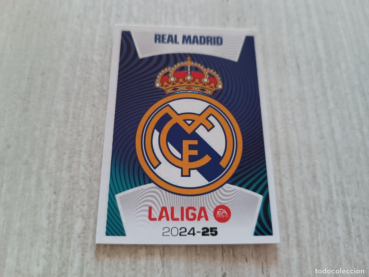 Cromos de F&uacute;tbol: ESCUDO REAL MADRID LIGA ESTE 2024 2025 24 25. NUNCA PEGADO