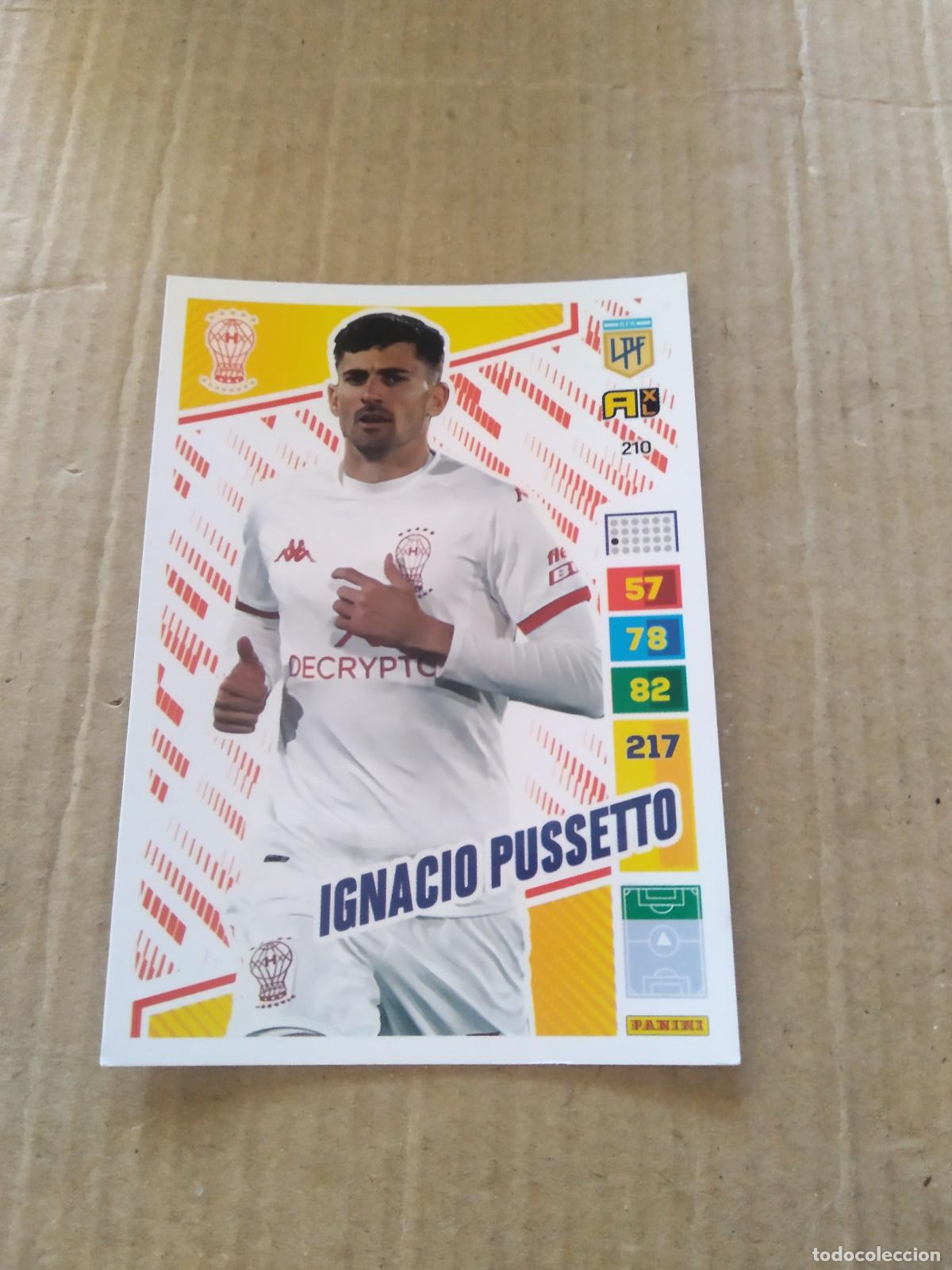 Football Stickers: 210 IGNACIO PUSSETTO HURACAN CROMO FUTBOL PANINI ARGENTINO 2023 LIGA ARGENTINA ADRENALYN