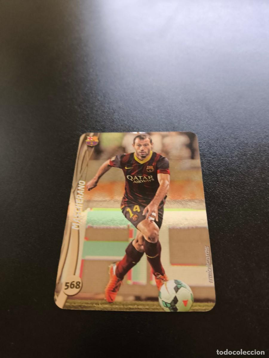Football Stickers: 568 MASCHERANO BARCELONA BRILLO LISO PLATA MUNDICROMO LIGA 2014 2015 14 15 NO PANINI ESTE