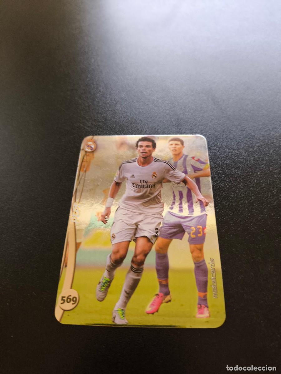 Figurine di Calcio: 569 PEPE REAL MADRID BRILLO LISO PLATA MUNDICROMO LIGA 2014 2015 14 15 NO PANINI ESTE
