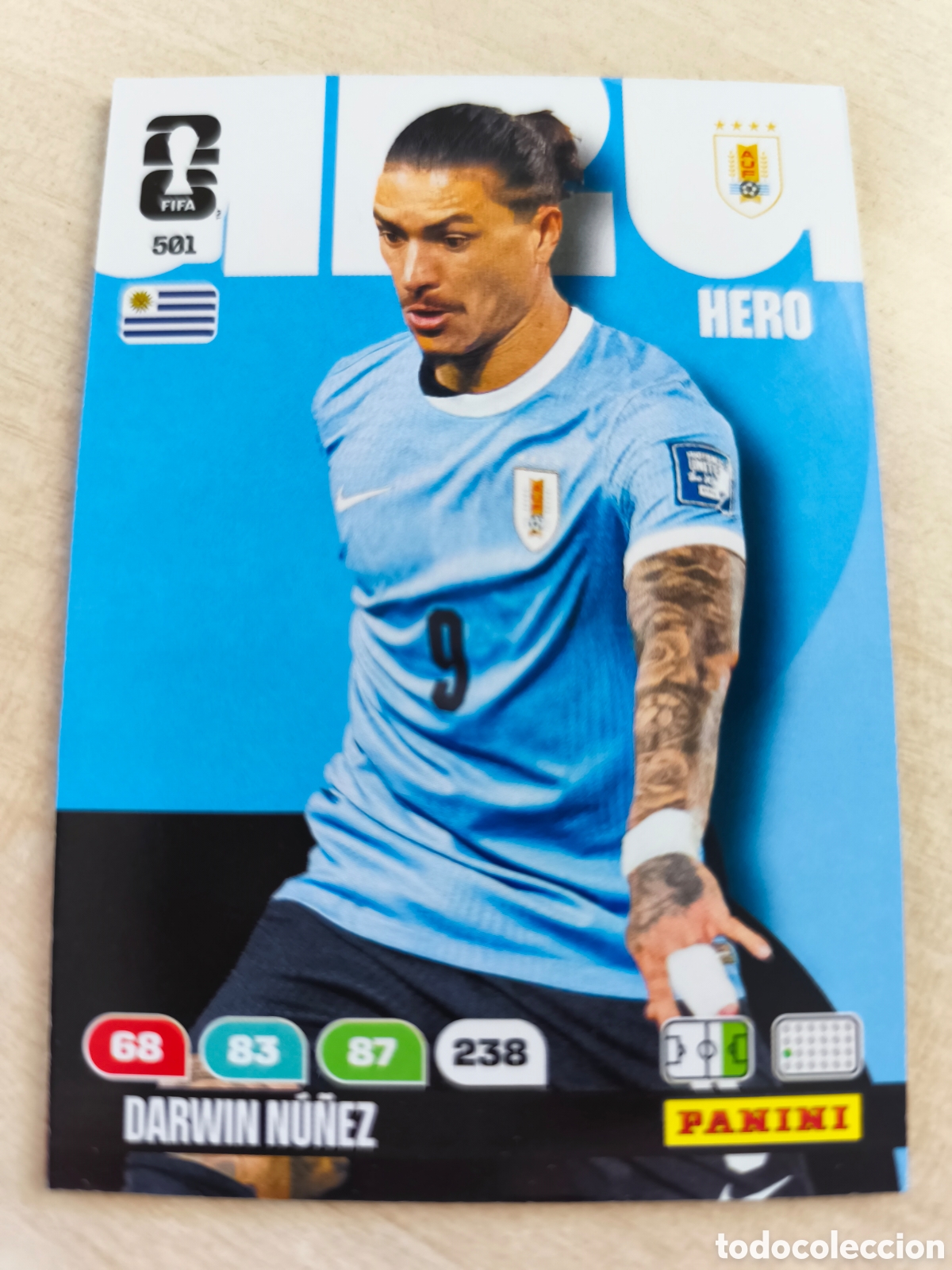Cromos de F&uacute;tbol: 501 WORLD CUP 2026 DARWIN N&Uacute;&Ntilde;EZ URUGUAY HERO ADRENALYN MUNDIAL PANINI 26