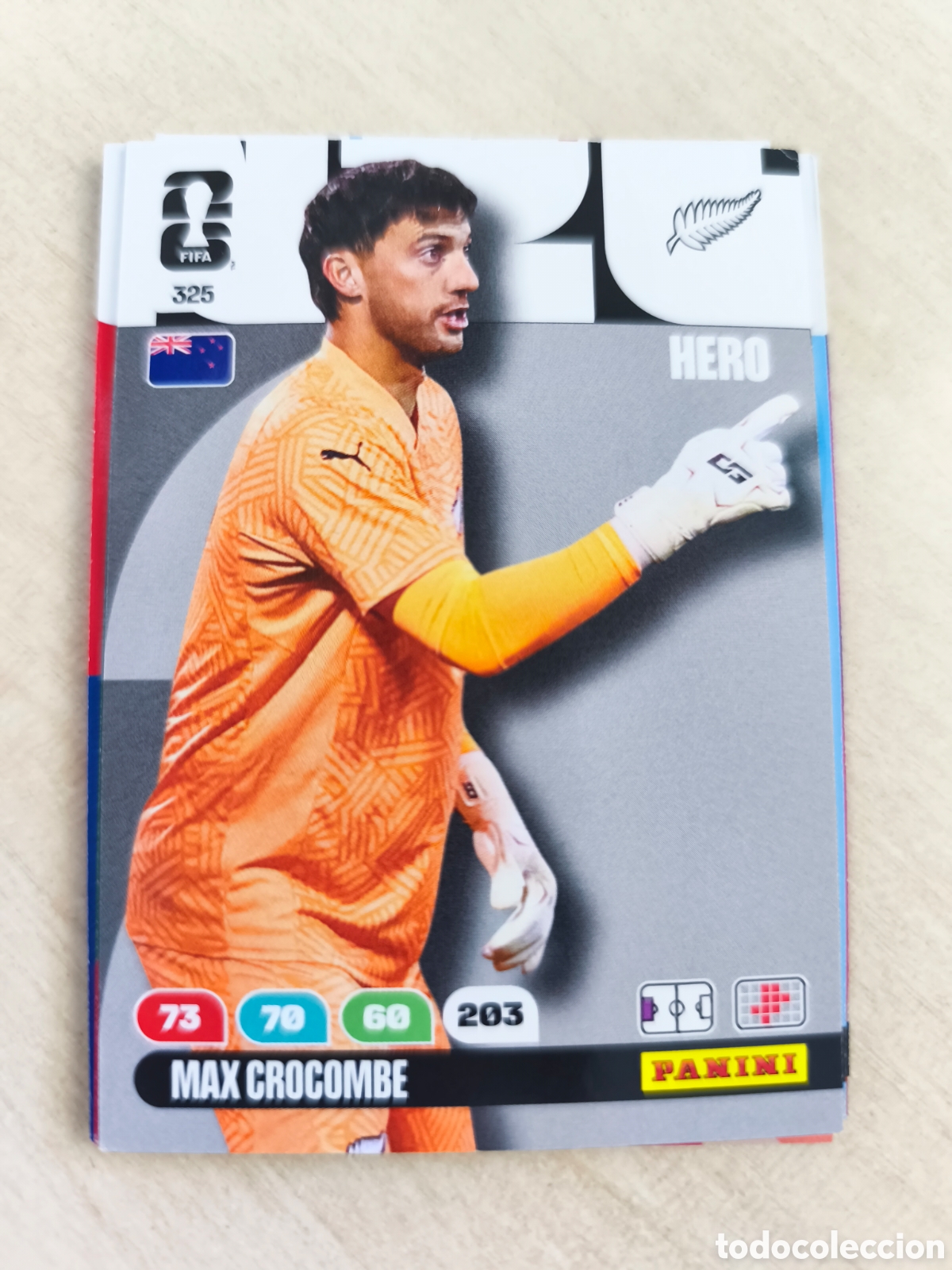Cromos de F&uacute;tbol: 325 WORLD CUP 2026 MAX CROCOMBE NUEVA ZELANDA HERO ADRENALYN MUNDIAL PANINI 26
