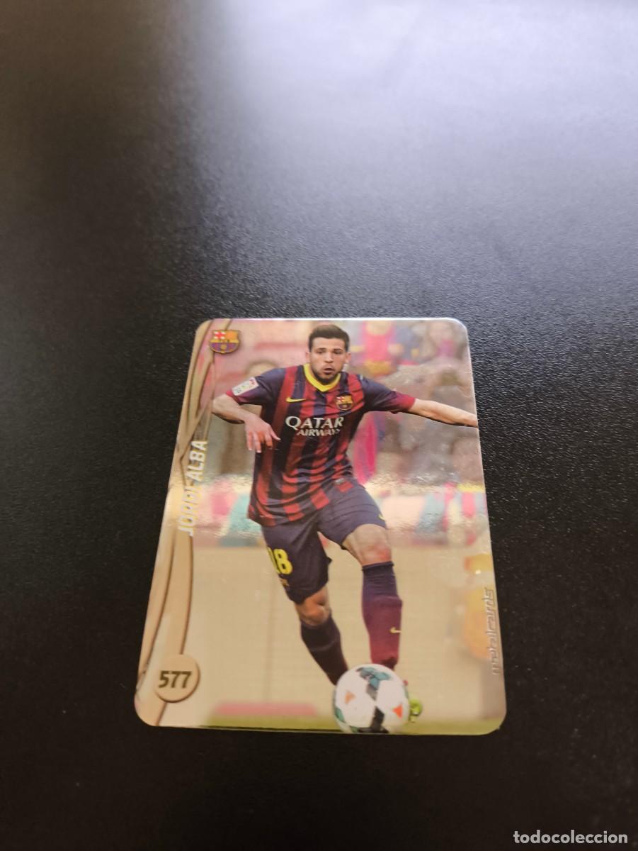 Cromos de F&uacute;tbol: 577 JORDI ALBA BARCELONA BRILLO LISO PLATA MUNDICROMO LIGA 2014 2015 14 15 NO PANINI ESTE