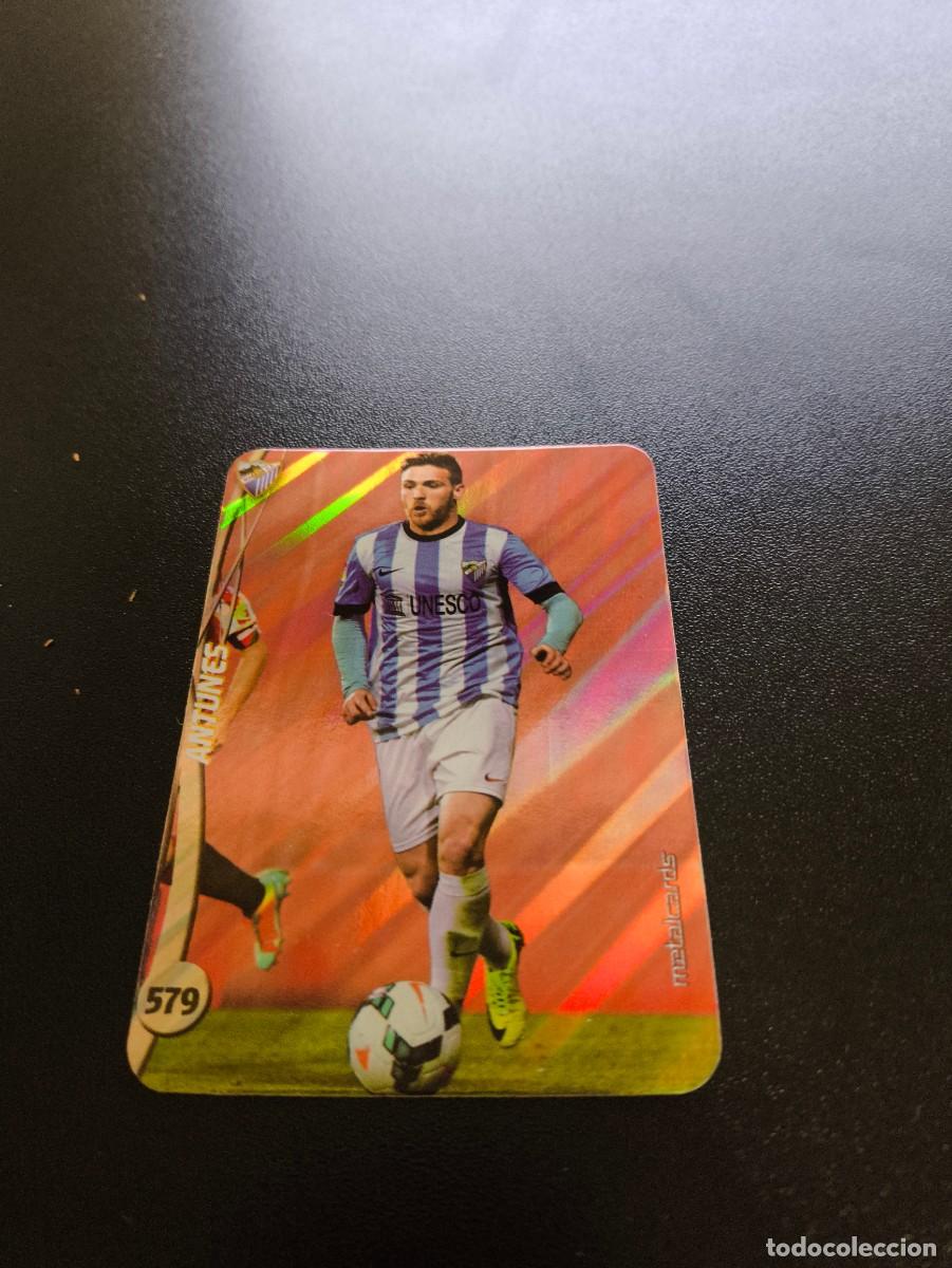 Cromos de F&uacute;tbol: 579 ANTUNES MALAGA BRILLO RAYAS PLATA MUNDICROMO LIGA 2014 2015 14 15 NO PANINI ESTE