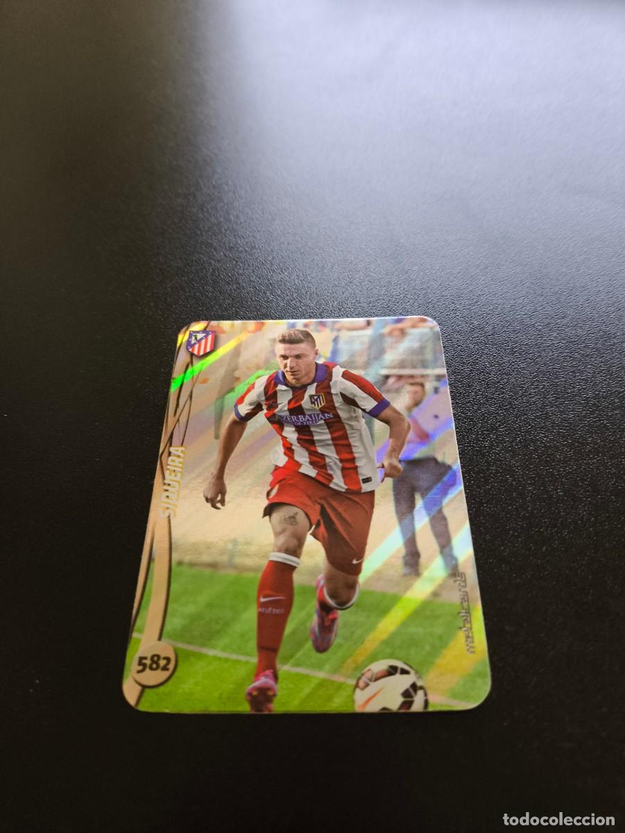 Cromos de F&uacute;tbol: 582 VIQUEIRA ATLETICO DE MADRID BRILLO RAYAS PLATA MUNDICROMO LIGA 2014 2015 14 15 NO PANINI ESTE