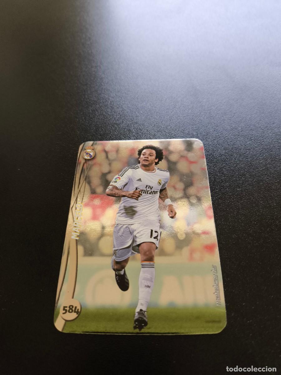 Cromos de F&uacute;tbol: 584 MARCELO REAL MADRID BRILLO LISO PLATA MUNDICROMO LIGA 2014 2015 14 15 NO PANINI ESTE