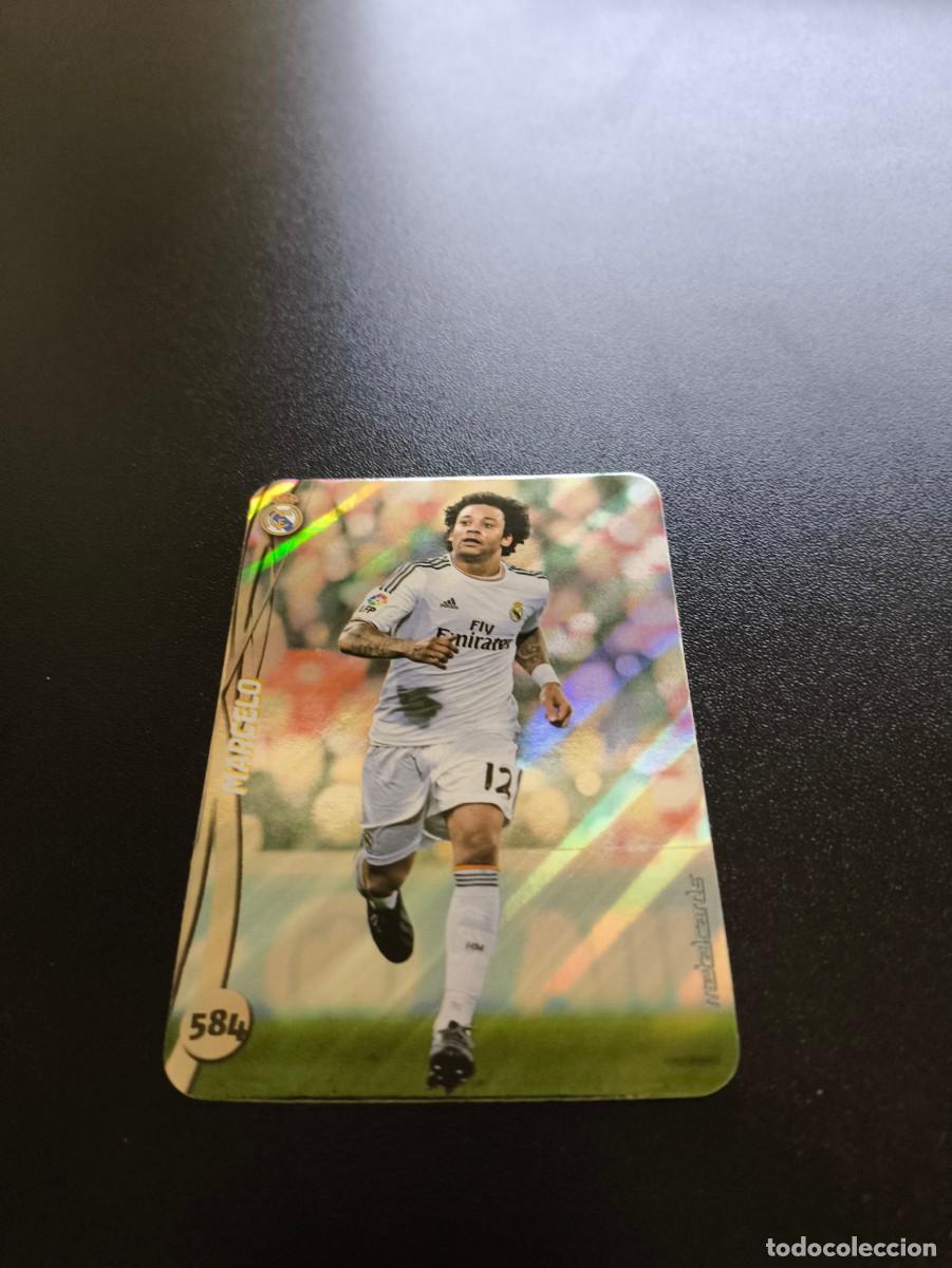 Cromos de F&uacute;tbol: 584 MARCELO REAL MADRID BRILLO RAYAS PLATA MUNDICROMO LIGA 2014 2015 14 15 NO PANINI ESTE