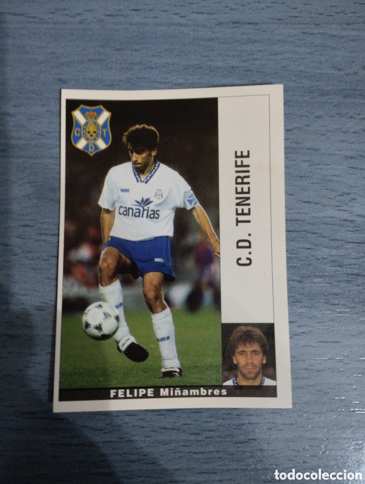 Cromos de F&uacute;tbol: Cromo Panini liga 95 96 felipe Tenerife sin pegar