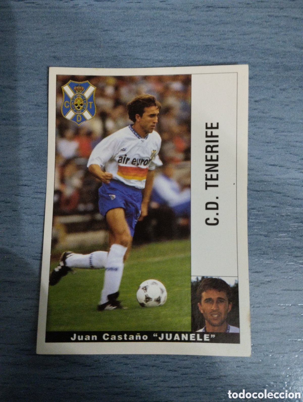 Cromos de F&uacute;tbol: Cromo Panini liga 95 96 juanele Tenerife sin pegar