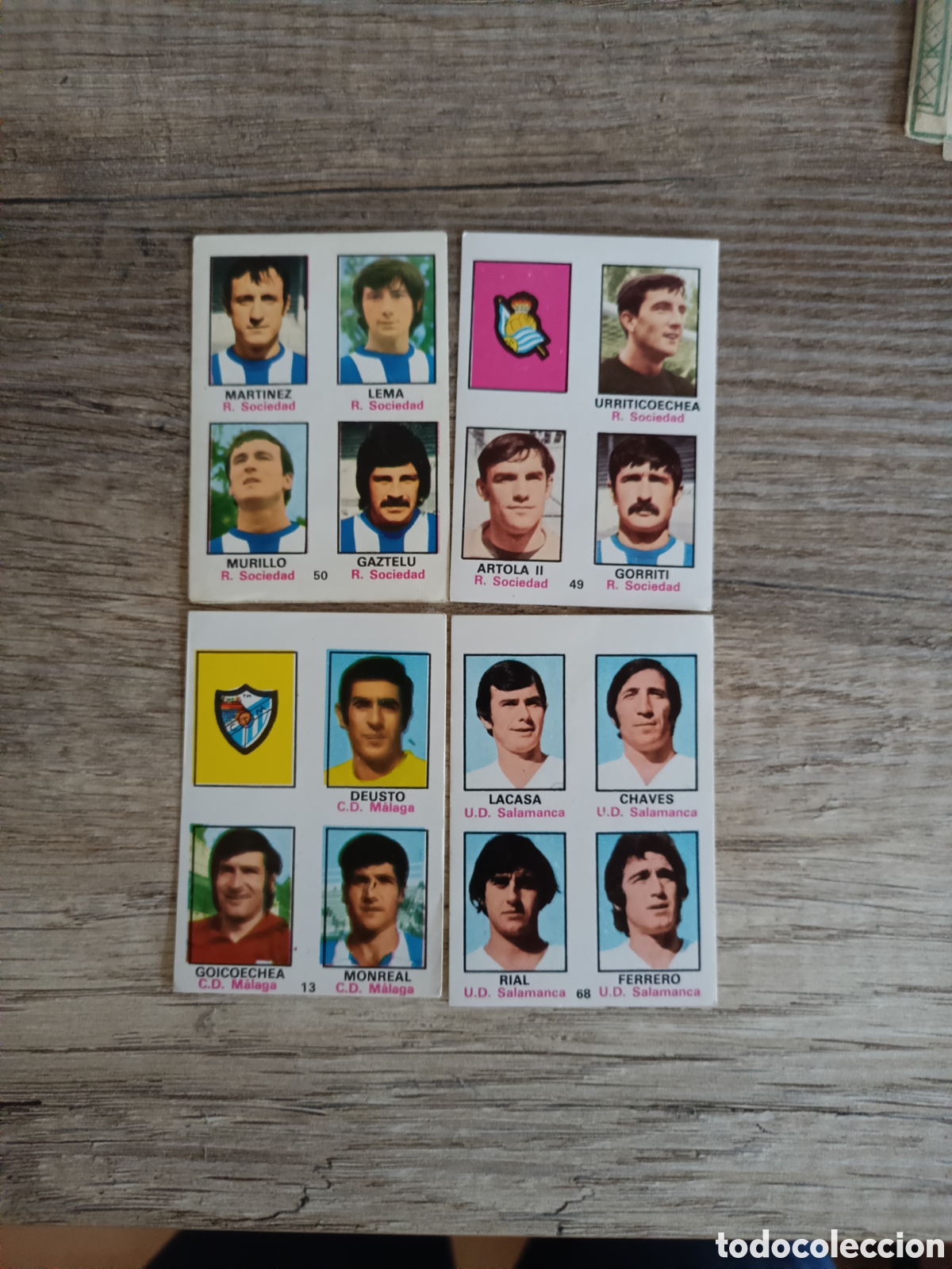 Cromos de F&uacute;tbol: 4 adhesivos FHER 74.75 NUEVOS