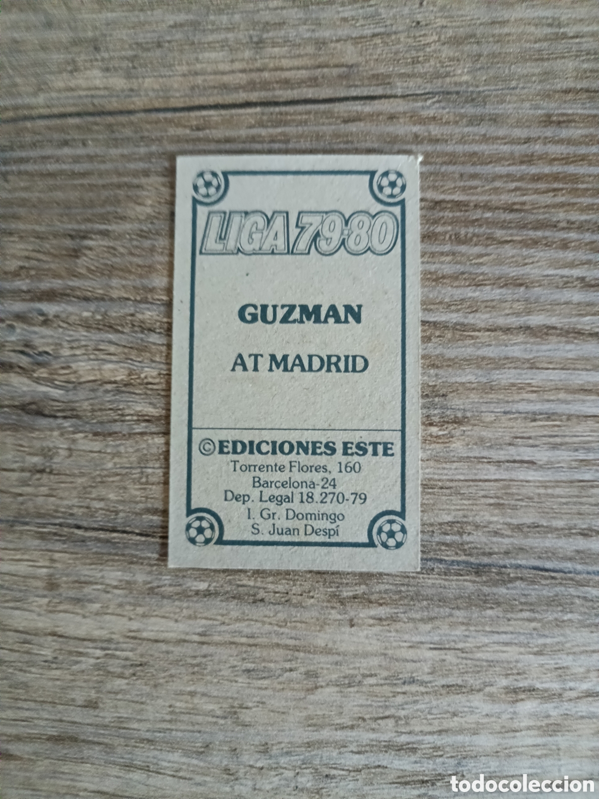 Cromos de f&uacute;tbol: GUZMAN At.Madrid Este 79.80 NUEVO - Foto 2