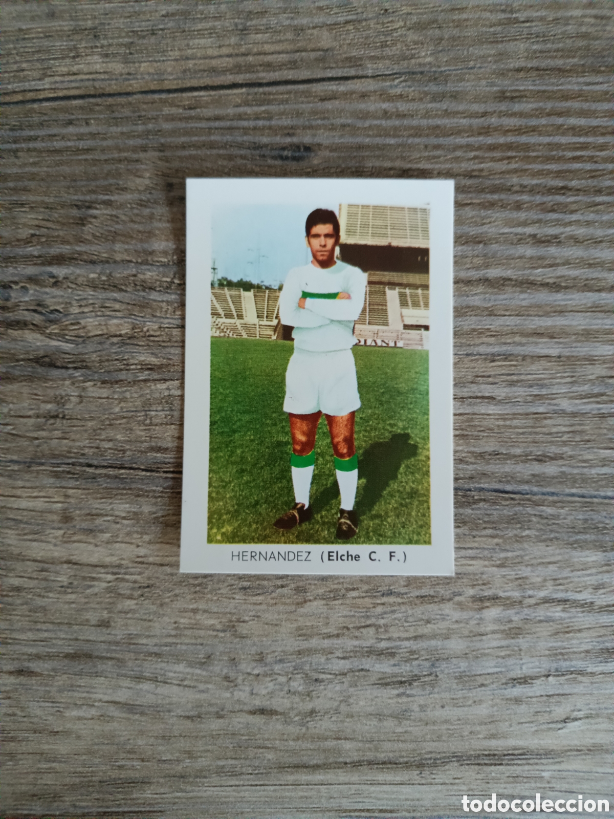 Cromos de f&uacute;tbol: Error trasera HERNANDEZ ELCHE fher 71.72 nuevo - Foto 1