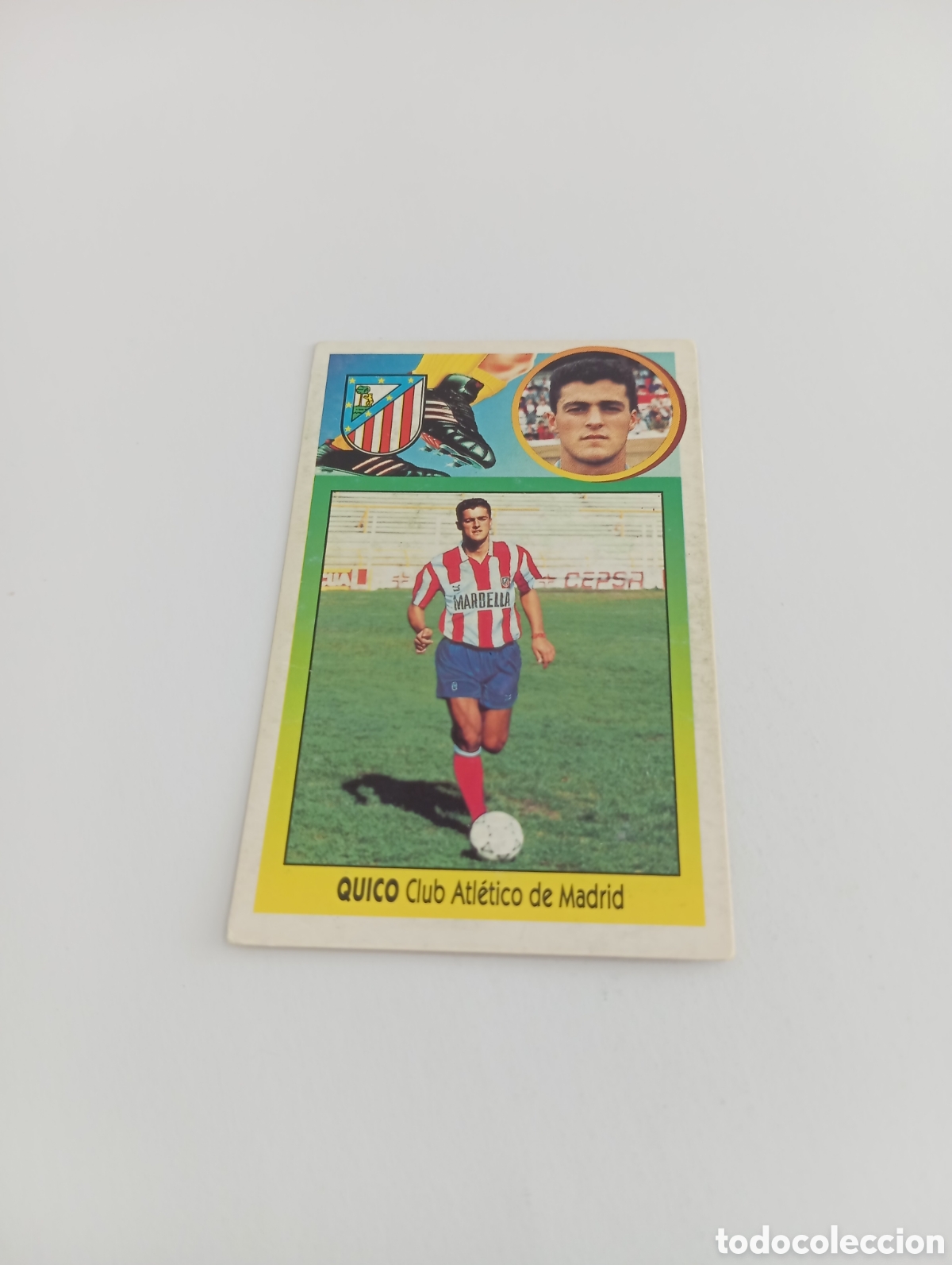 Cromos de F&uacute;tbol: QUICO Atl&eacute;tico de Madrid Liga Este 1993 1994 CART&Oacute;N Panini 93 94 NUEVO NUNCA PEGADO