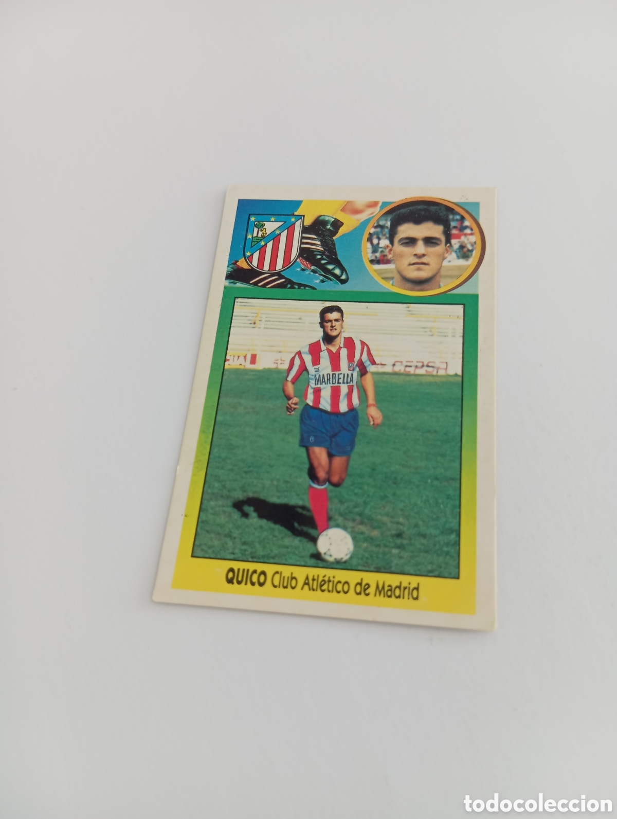 Cromos de F&uacute;tbol: QUICO Atl&eacute;tico de Madrid Liga Este 1993 1994 CART&Oacute;N Panini 93 94 RECUPERADO