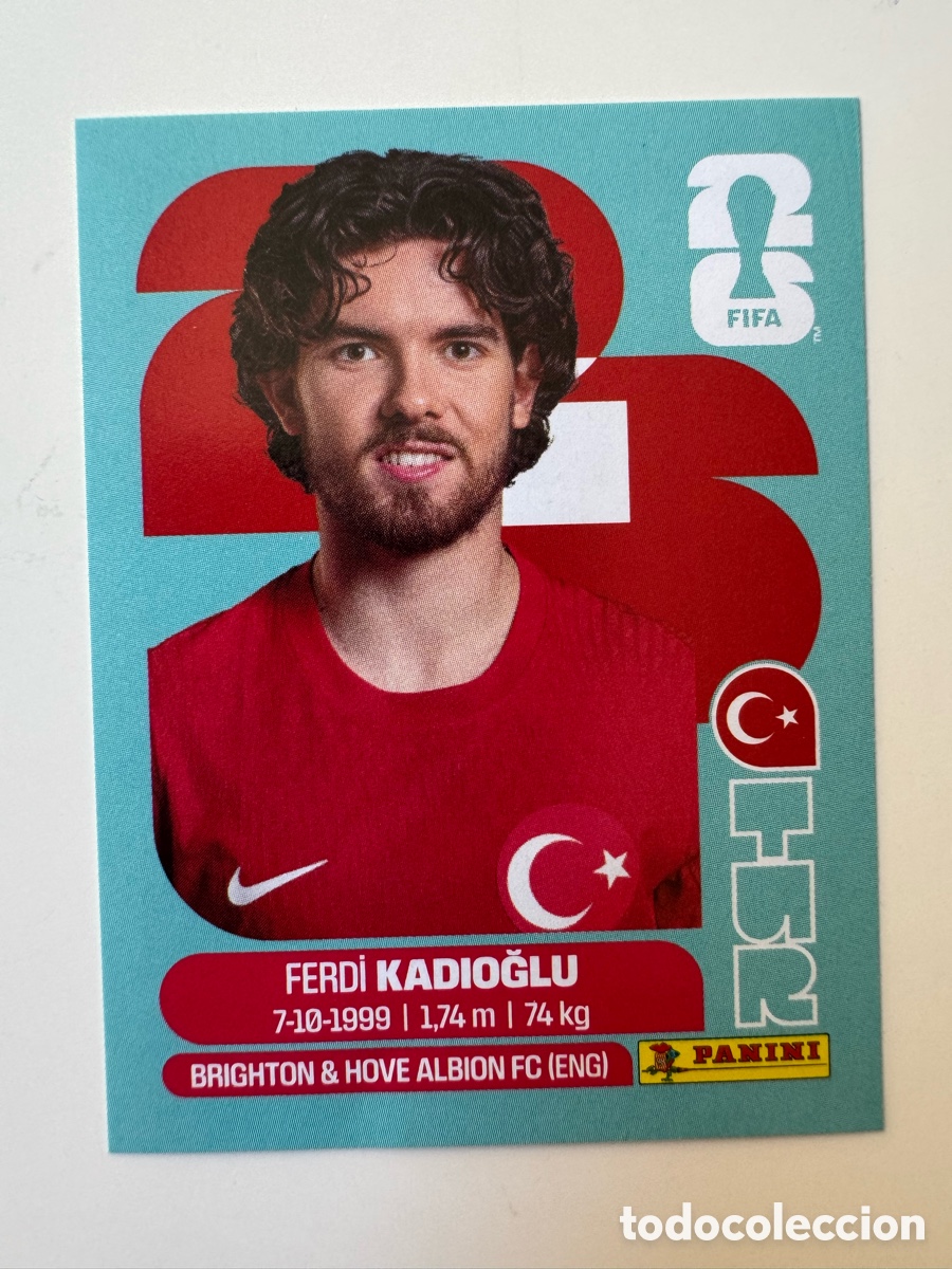 Cromos de F&uacute;tbol: Turqu&iacute;a TUR MUNDIAL FIFA WORLD CUP 2026 STICKER PANINI TUR8 &ndash; Ferdi Kadıoğlu N&ordm; 8