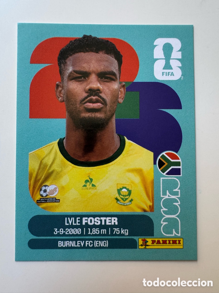 Cromos de F&uacute;tbol: Sud&aacute;frica RSA MUNDIAL FIFA WORLD CUP 2026 STICKER PANINI RSA17 &ndash; Lyle Foster N&ordm; 17