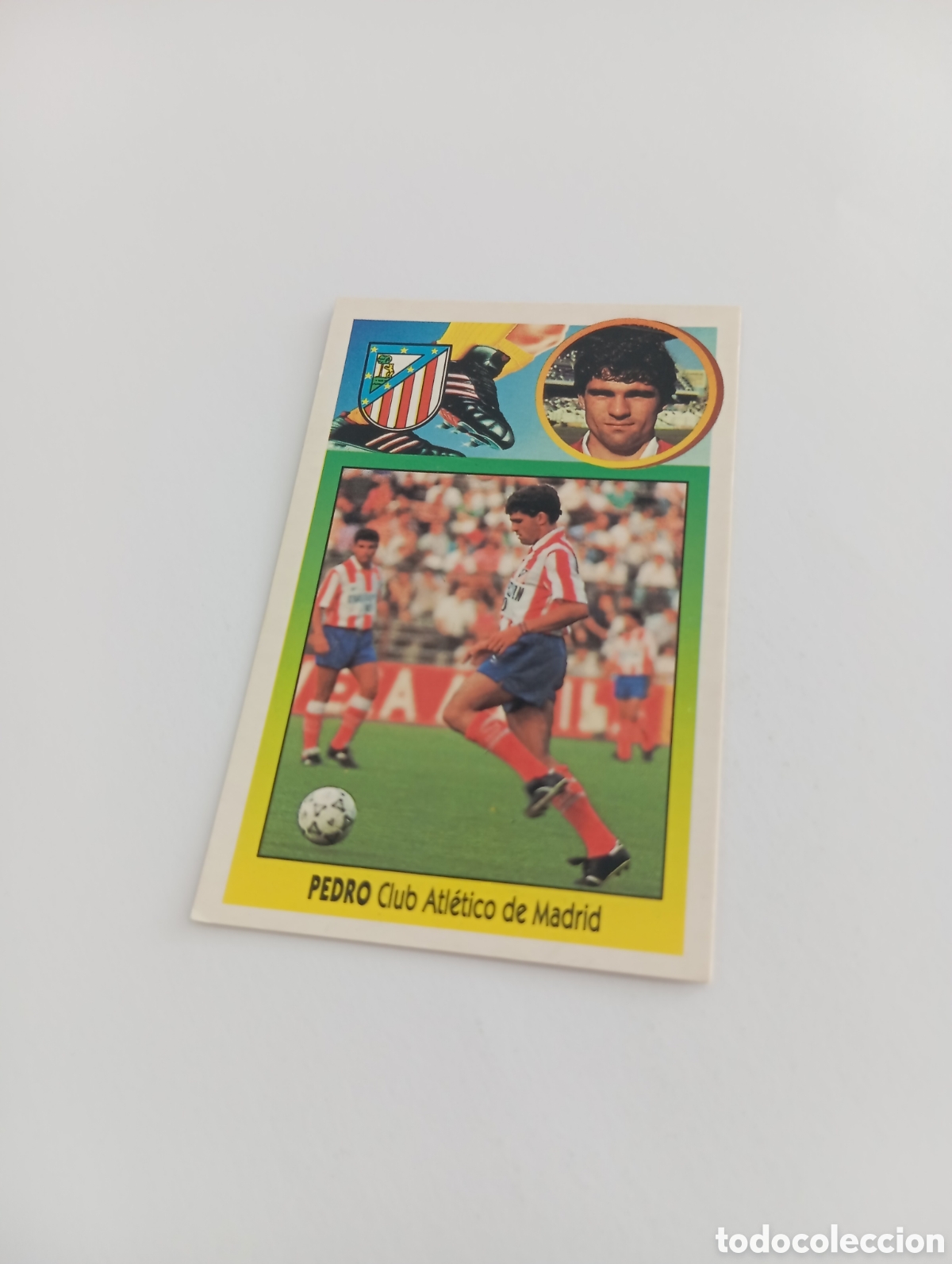 Cromos de F&uacute;tbol: PEDRO Atl&eacute;tico de Madrid Liga Este 1993 1994 CART&Oacute;N Panini 93 94 NUEVO NUNCA PEGADO