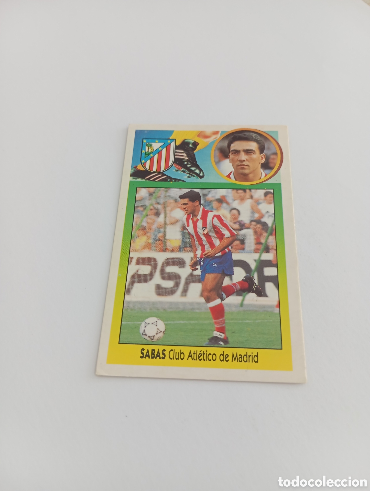 Cromos de F&uacute;tbol: SABAS Atl&eacute;tico de Madrid Liga Este 1993 1994 CART&Oacute;N Panini 93 94 NUEVO NUNCA PEGADO