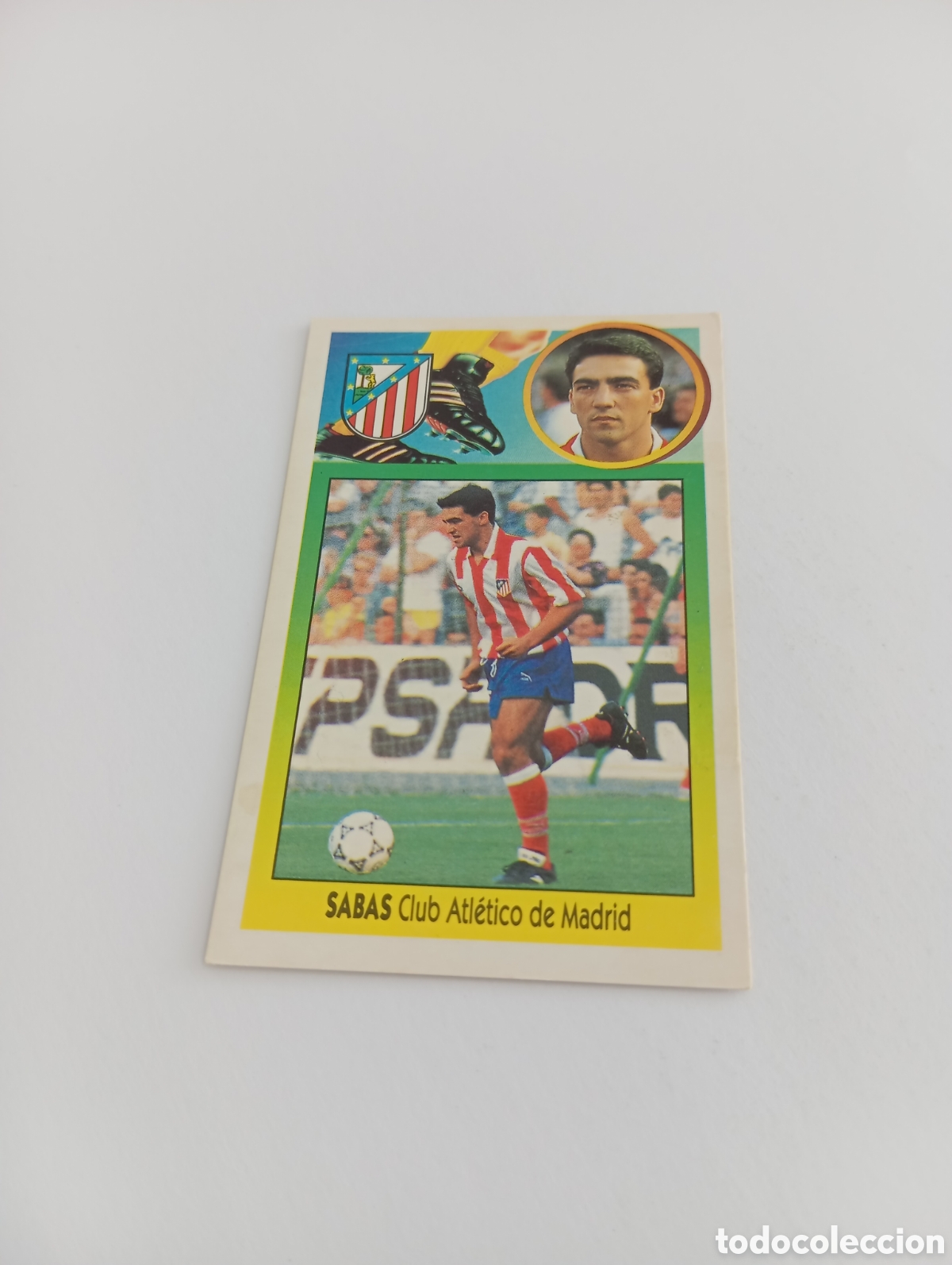 Cromos de F&uacute;tbol: SABAS Atl&eacute;tico de Madrid Liga Este 1993 1994 CART&Oacute;N Panini 93 94 NUEVO NUNCA PEGADO