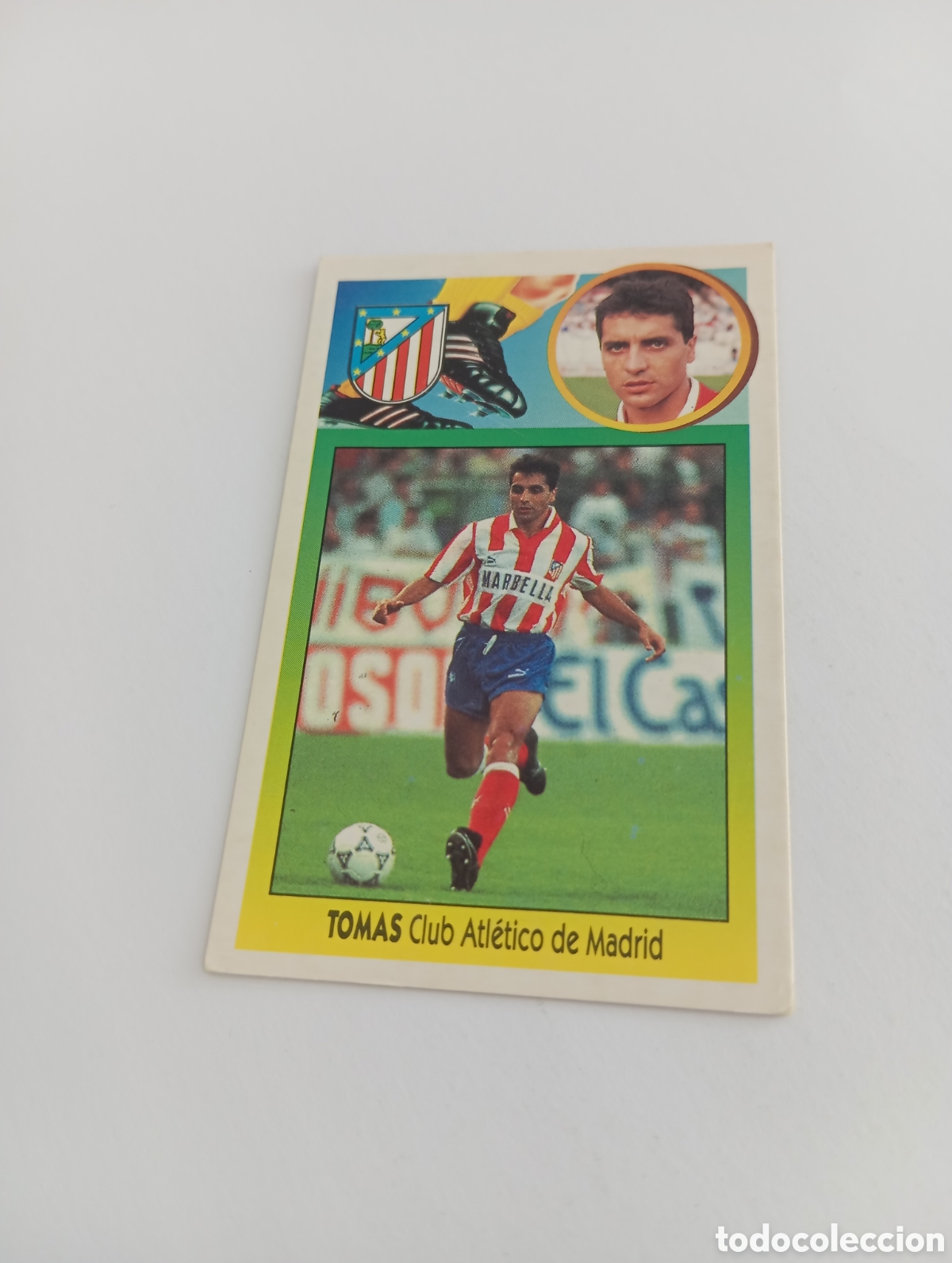 Cromos de F&uacute;tbol: TOM&Aacute;S Atl&eacute;tico de Madrid Liga Este 1993 1994 CART&Oacute;N Panini 93 94 NUEVO NUNCA PEGADO