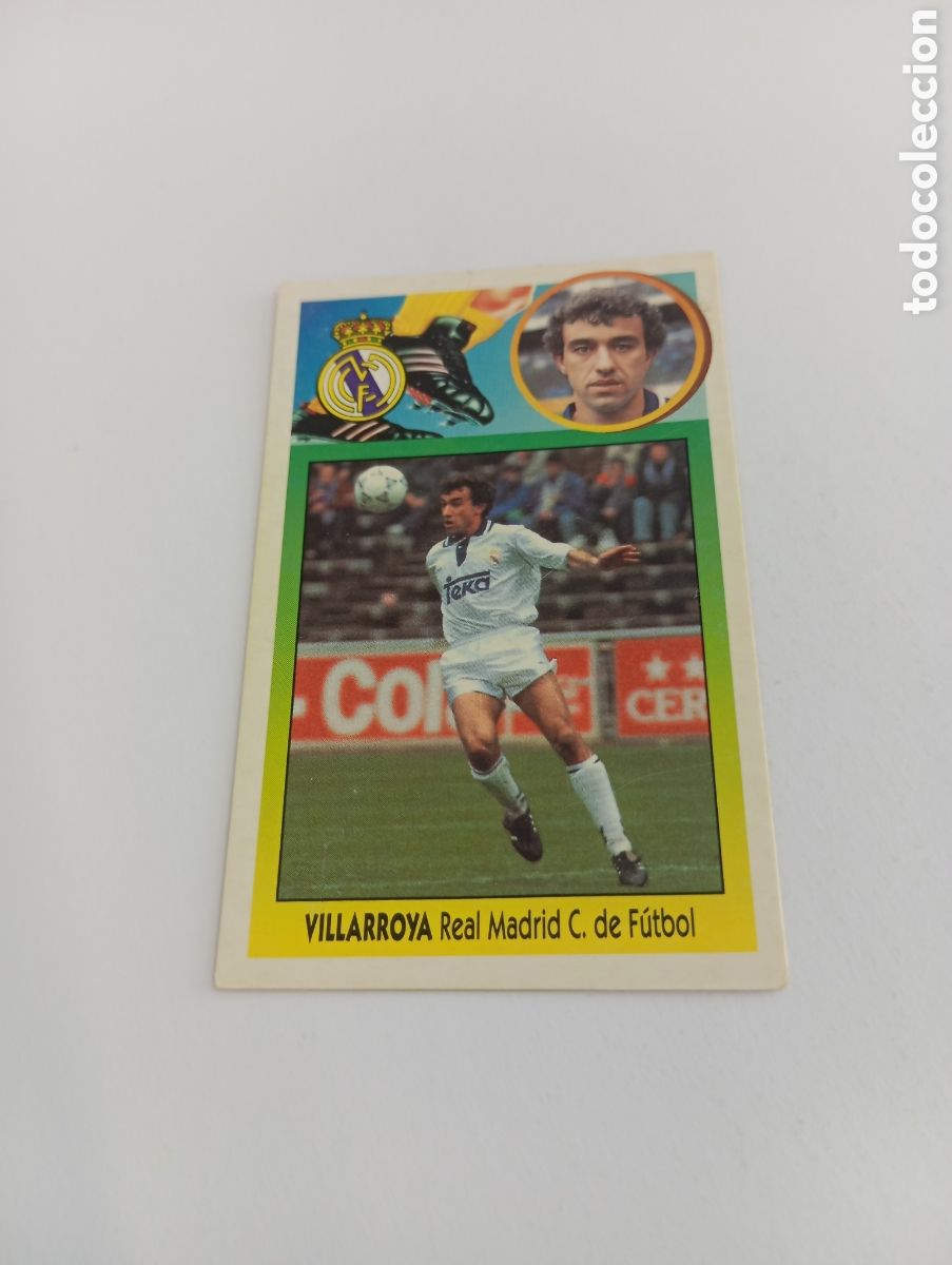 Cromos de F&uacute;tbol: VILLARROYA Real Madrid Liga Este 1993 1994 CART&Oacute;N Panini 93 94 NUEVO SIN PEGAR