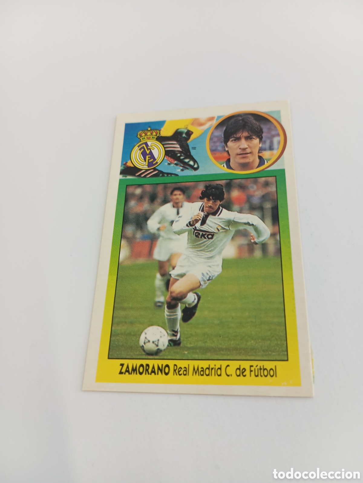 Cromos de F&uacute;tbol: ZAMORANO Real Madrid Liga Este 1993 1994 CART&Oacute;N Panini 93 94 RECUPERADO