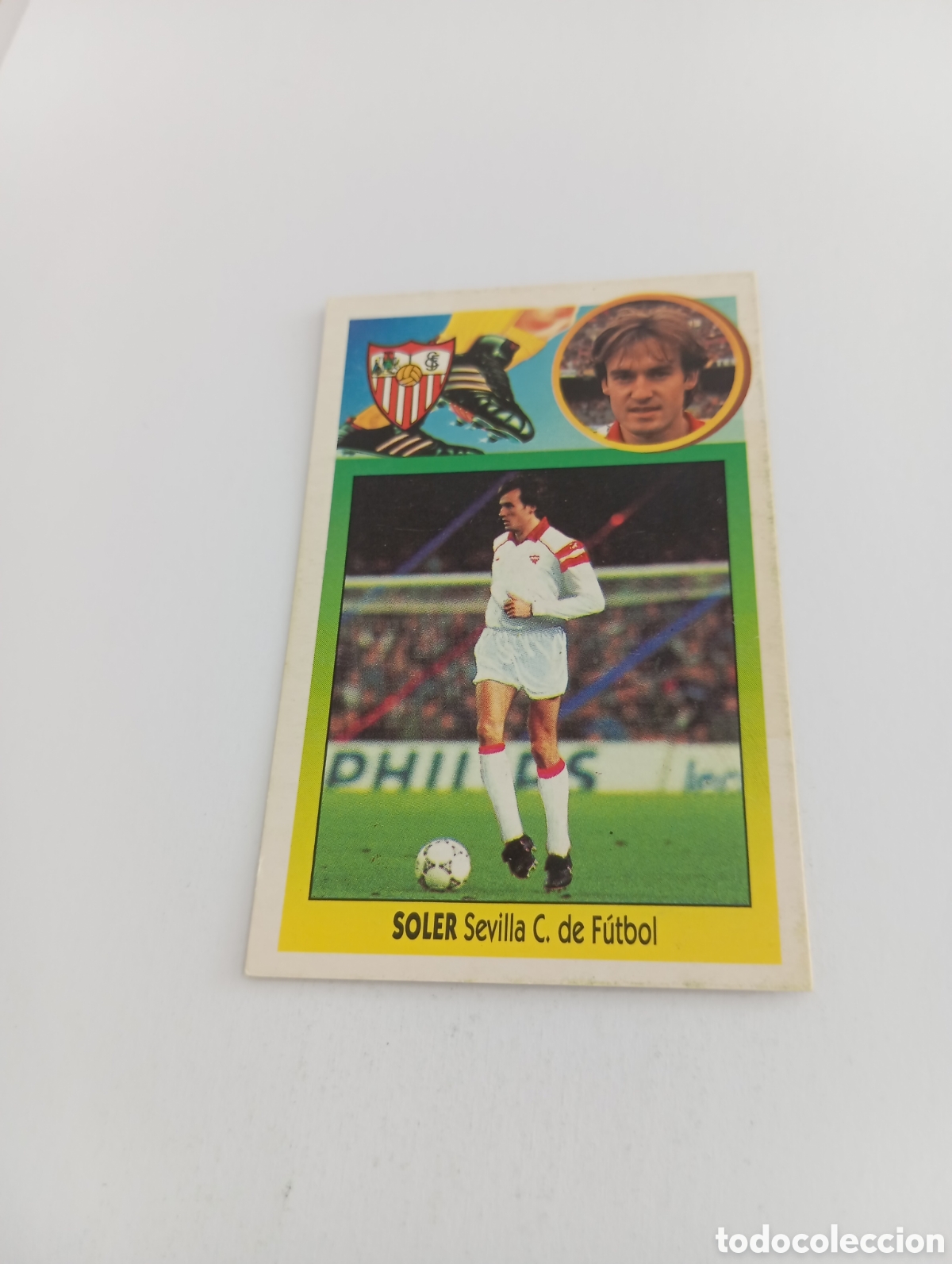 Cromos de F&uacute;tbol: SOLER COLOCA Sevilla Liga Este 1993 1994 CART&Oacute;N Panini 93 94 RECUPERADO