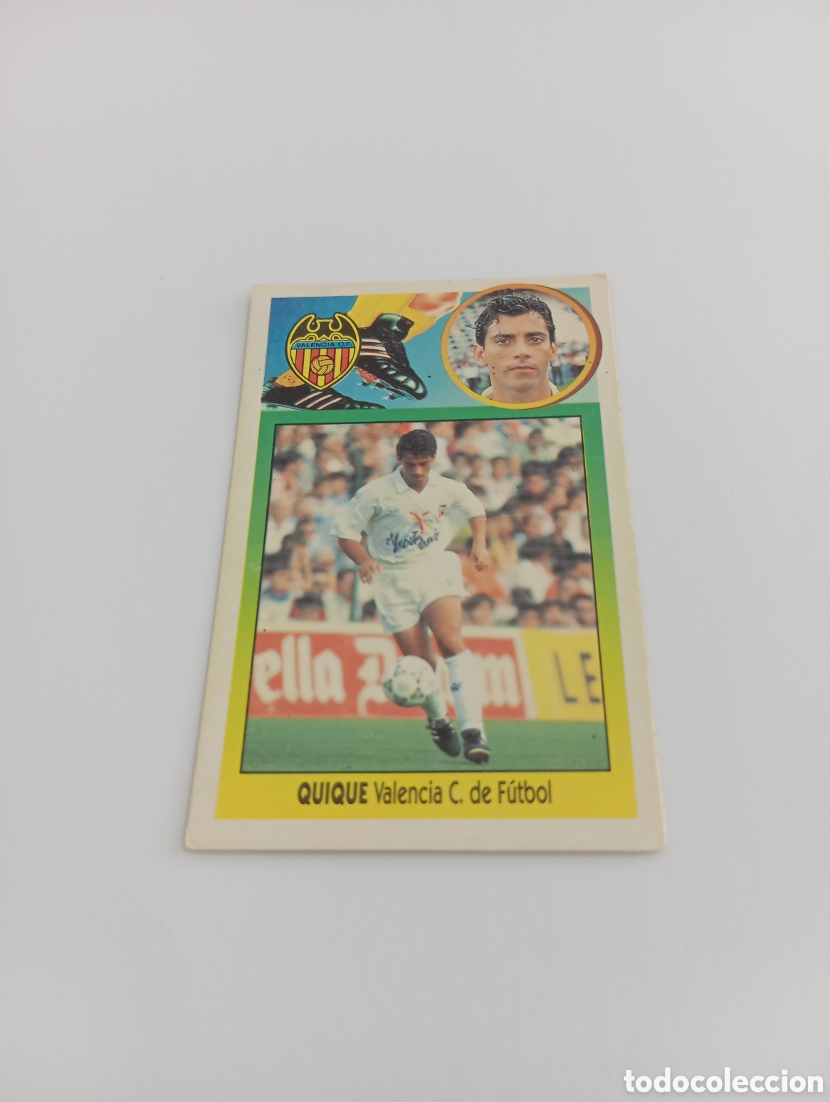 Cromos de F&uacute;tbol: QUIQUE Valencia Liga Este 1993 1994 CART&Oacute;N Panini 93 94 NUNCA PEGADO