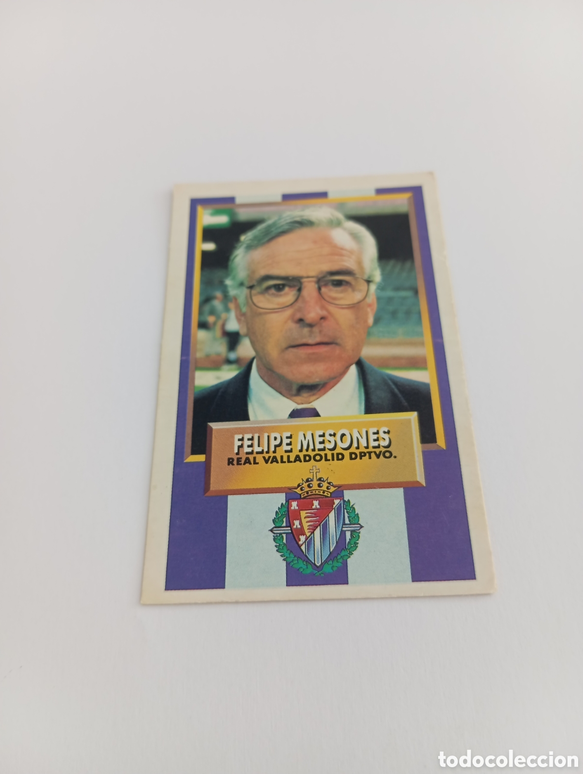 Cromos de F&uacute;tbol: ENTRENADOR FELIPE MESONES Valladolid Liga Este 1993 1994 CART&Oacute;N Panini 93 94 NUNCA PEGADO