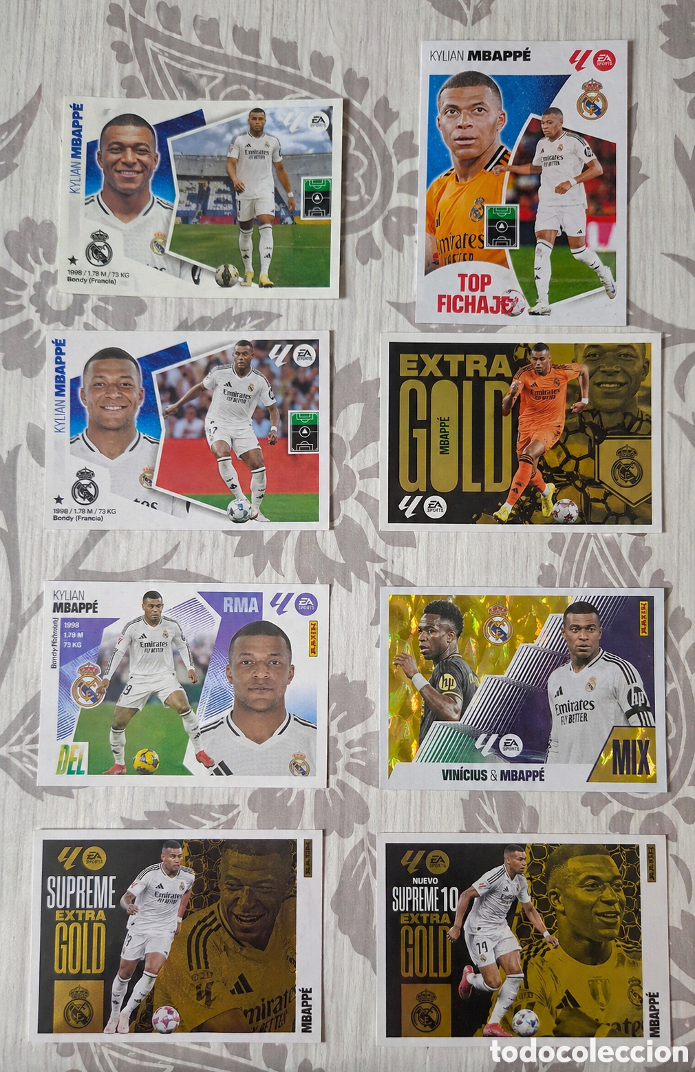 Cromos de F&uacute;tbol: Lote Mbappe Liga Este 2024-2025 y 2025-2026