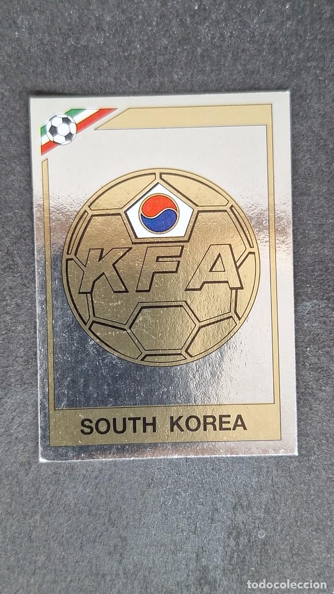 Cromos de F&uacute;tbol: L3 ESCUDO SELECCION KOREA DEL SUR 90 MUNDIAL MEXICO 86 PANINI NUNCA PEGADO SIN PEGAR