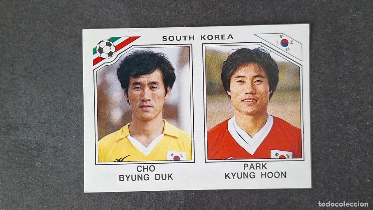 Cromos de F&uacute;tbol: L3 BYUNG DUK - KYUNG HOON SELECCION KOREA DEL SUR 92 MUNDIAL MEXICO 86 PANINI NUNCA PEGADO SIN PEGAR