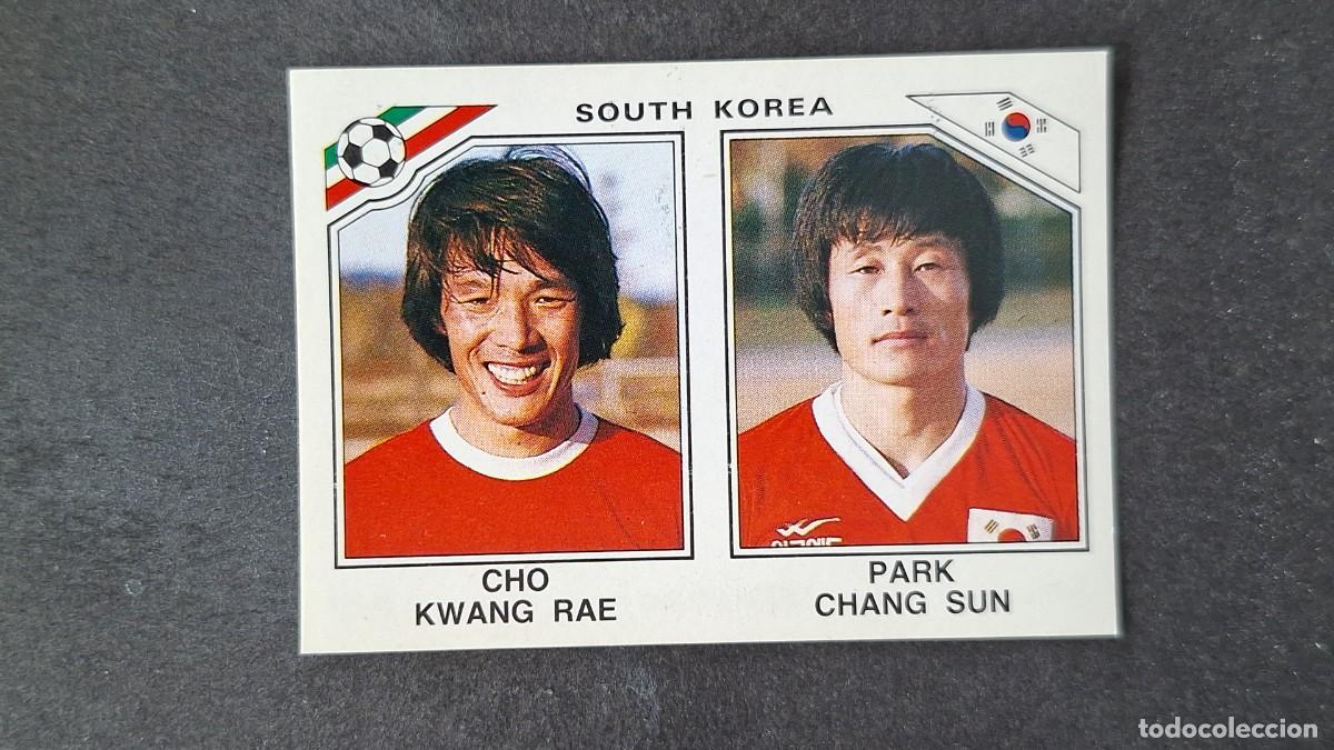 Cromos de F&uacute;tbol: L3 KWANG RAE - CHANG SUN SELECCION KOREA DEL SUR 96 MUNDIAL MEXICO 86 PANINI NUNCA PEGADO SIN PEGAR