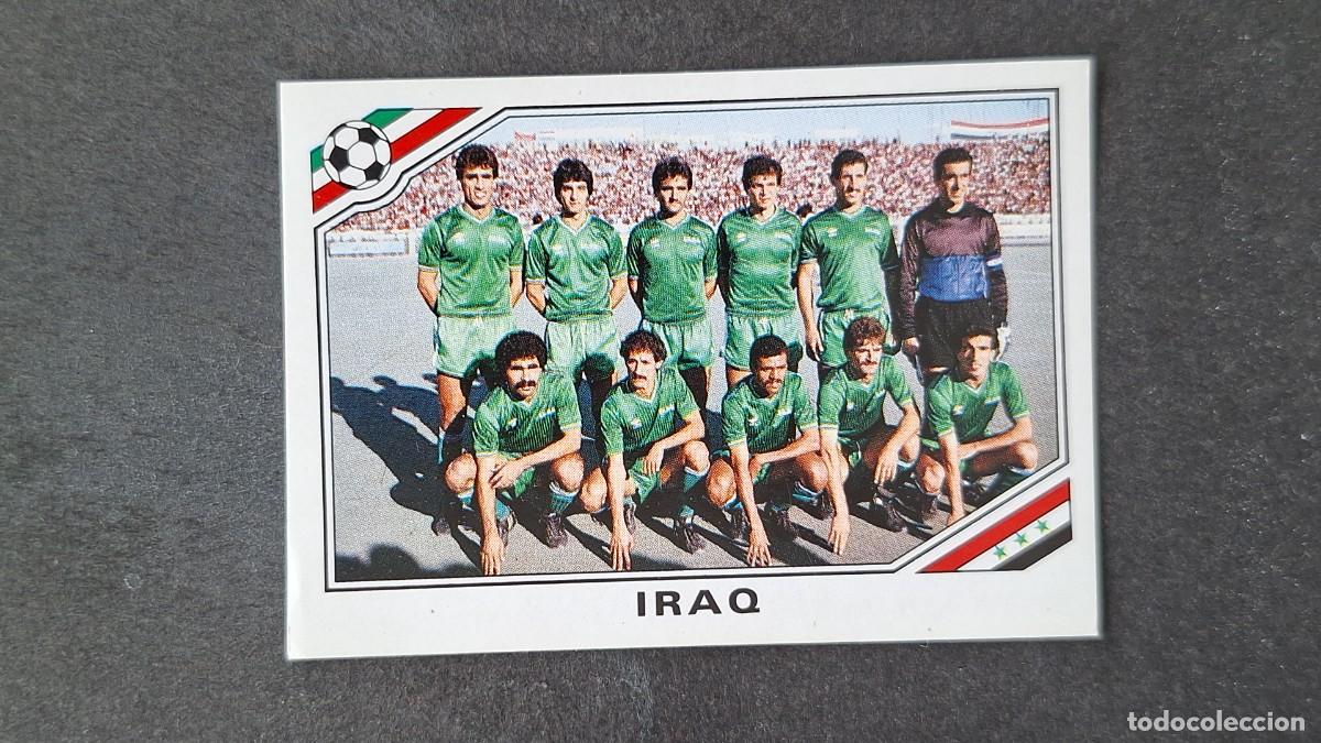 Cromos de F&uacute;tbol: L3 EQUIPO SELECCION IRAQ 101 MUNDIAL MEXICO 86 PANINI NUNCA PEGADO SIN PEGAR