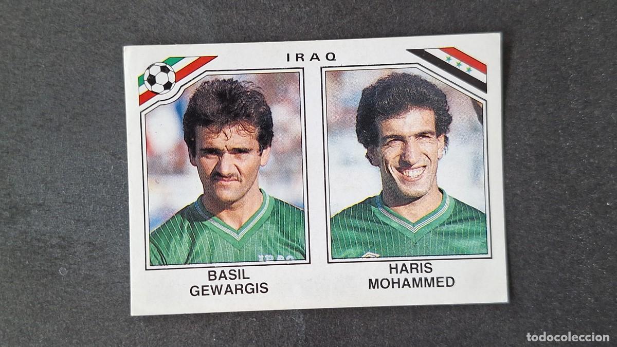 Cromos de F&uacute;tbol: L3 BASIL GEWARGIS - MOHAMMED SELECCION IRAQ 105 MUNDIAL MEXICO 86 PANINI NUNCA PEGADO SIN PEGAR