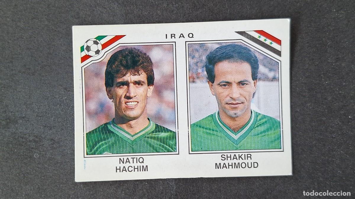 Cromos de F&uacute;tbol: L3 NATIQ HACHIM - SHAKIR MAHMOUD SELECCION IRAQ 106 MUNDIAL MEXICO 86 PANINI NUNCA PEGADO SIN PEGAR