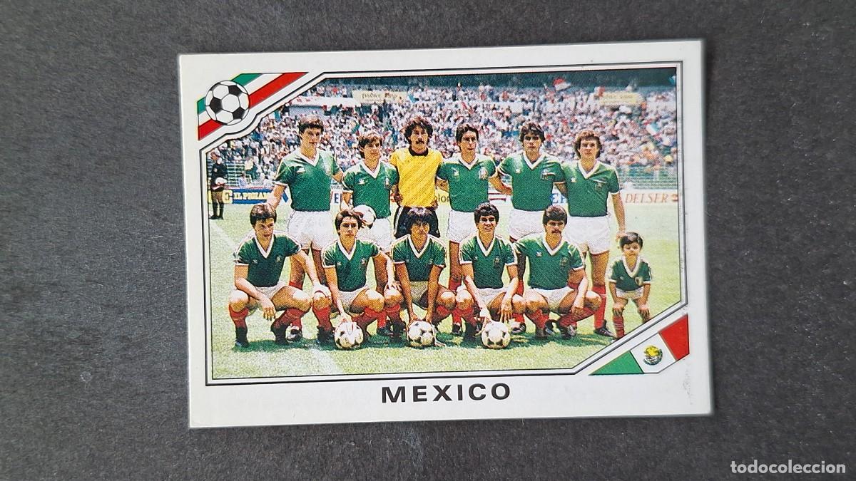 Cromos de F&uacute;tbol: L3 EQUIPO SELECCION MEXICO 111 MUNDIAL MEXICO 86 PANINI NUNCA PEGADO SIN PEGAR