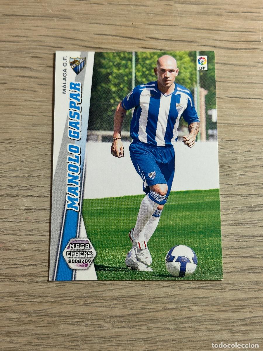 Cromos de F&uacute;tbol: 483 MANOLO GASPAR NUEVO FICHAJE MALAGA MEGACRACKS LIGA 2008 2009 PANINI 08 09