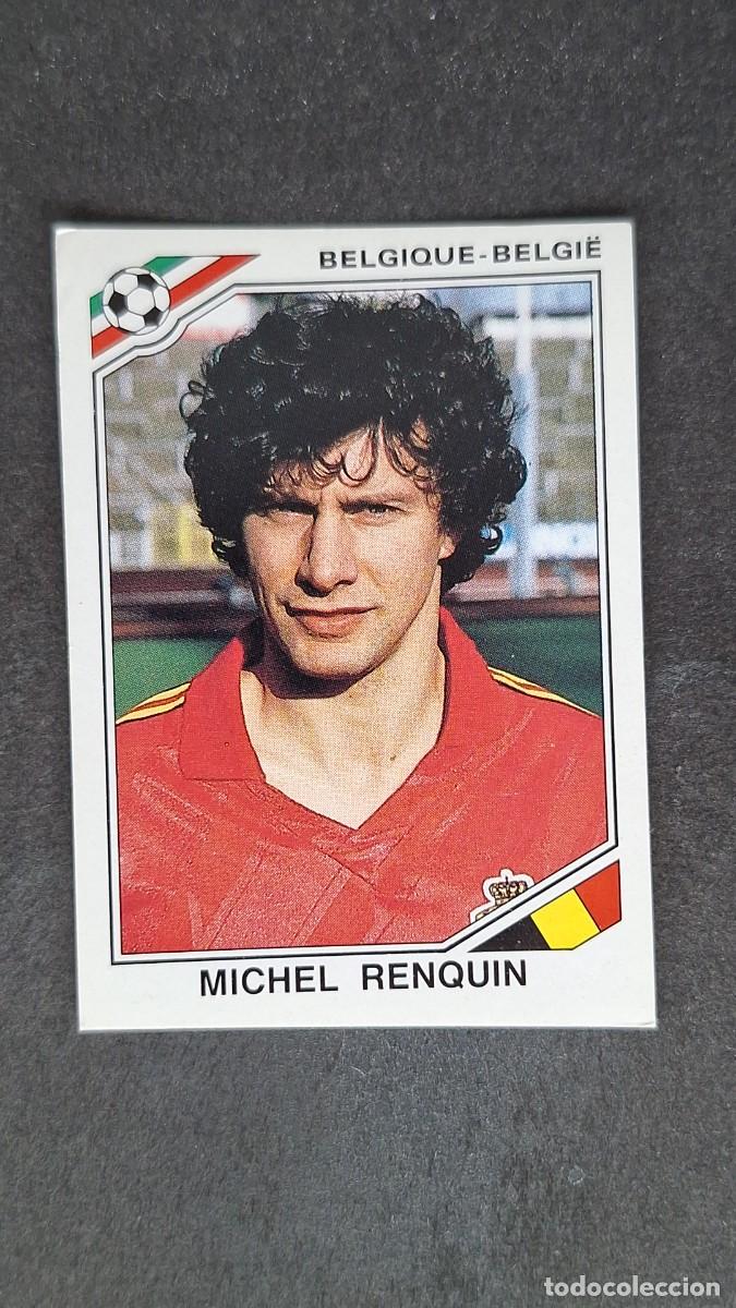 Cartes &agrave; collectionner de Football: L3 MICHEL RENQUIN SELECCION BELGICA 134 MUNDIAL MEXICO 86 PANINI NUNCA PEGADO SIN PEGAR