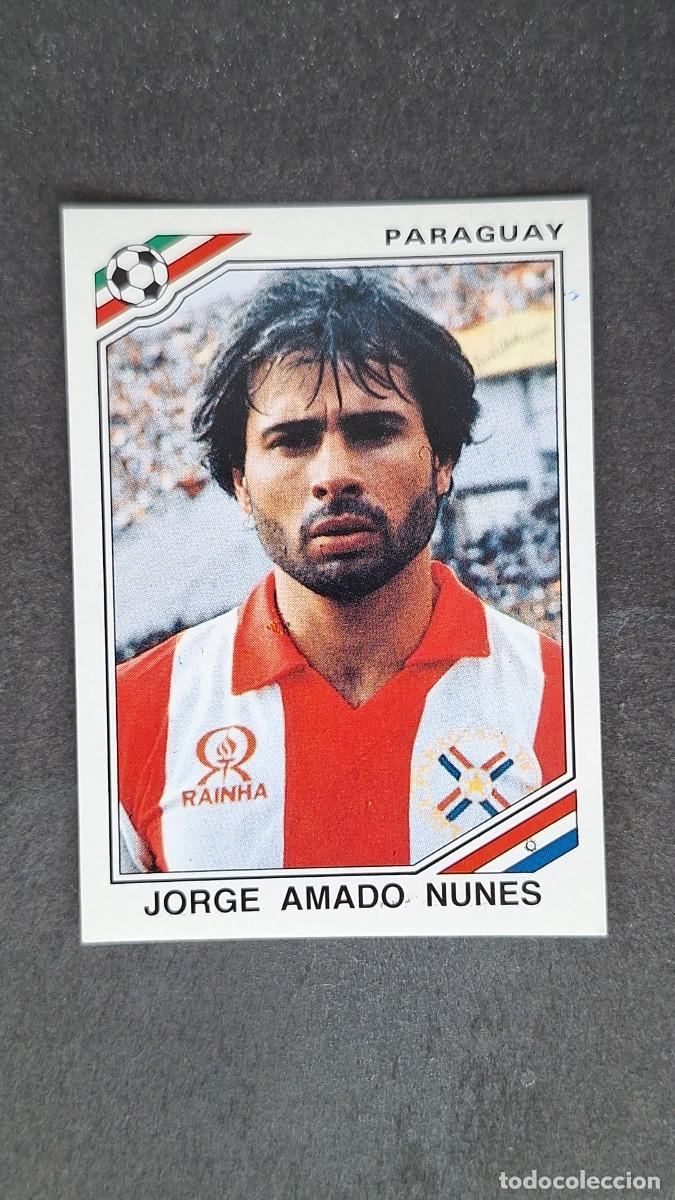Figurine di Calcio: L3 JORGE AMADO NUNES SELECCION PARAGUAY 156 MUNDIAL MEXICO 86 PANINI NUNCA PEGADO SIN PEGAR