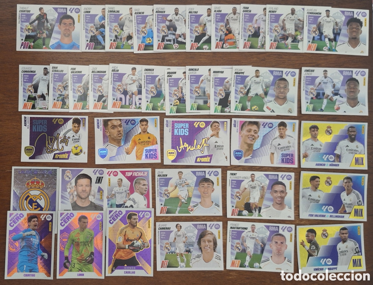 Cromos de F&uacute;tbol: Real Madrid lote completo - Cromos Liga Este 2025 2026 - 25 26.