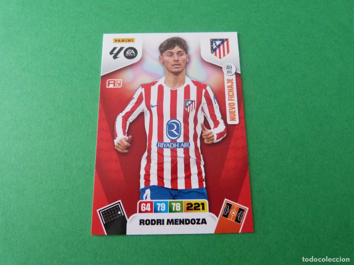 Cromos de Futebol: TRADING CARD FUTBOL RODRI MENDOZA ATLETICO DE MADRID N&ordm; 48 BIS LIGA ADRENALYN XL 2025-2026/25-26