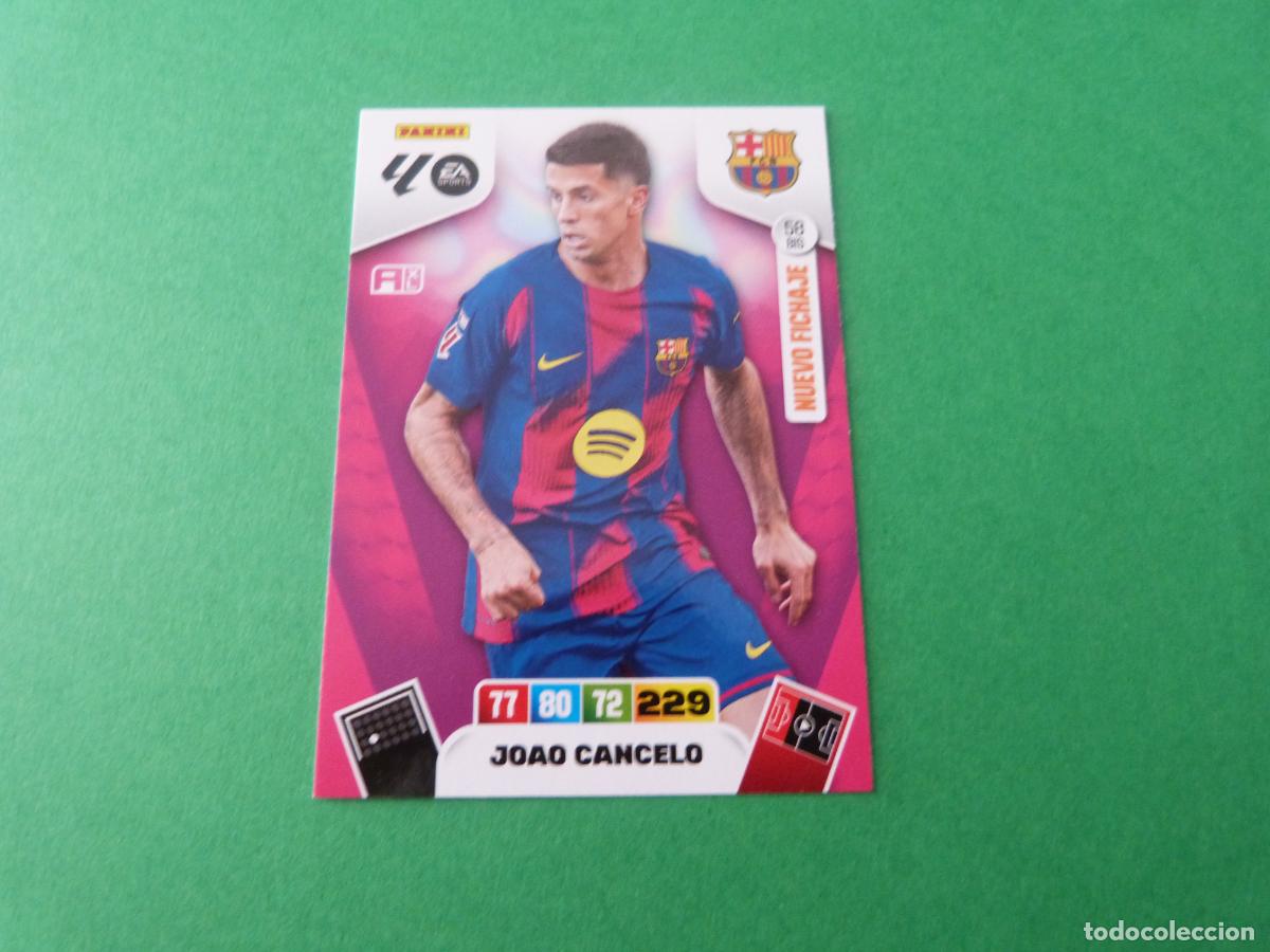 Cromos de F&uacute;tbol: TRADING CARD FUTBOL JOAO CANCELO BARCELONA N&ordm; 58 BIS LIGA ADRENALYN XL 2025-2026/25-26