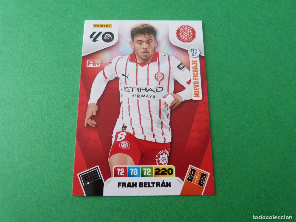 Cromos de F&uacute;tbol: TRADING CARD FUTBOL FRAN BELTRAN GIRONA F.C. N&ordm; 172 BIS LIGA ADRENALYN XL 2025-2026/25-26