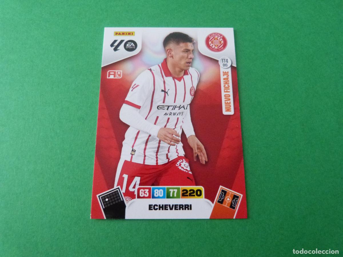 Cromos de F&uacute;tbol: TRADING CARD FUTBOL ECHEVERRI GIRONA F.C. N&ordm; 174 BIS LIGA ADRENALYN XL 2025-2026/25-26