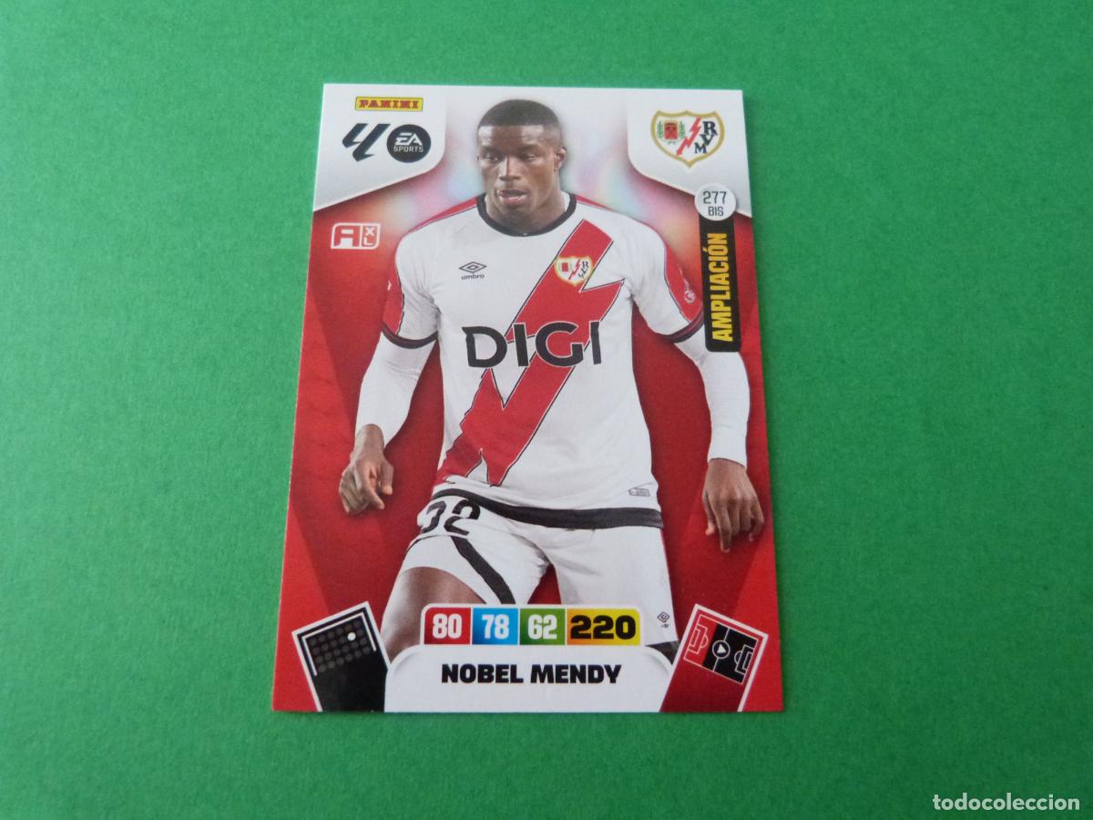 Cromos de F&uacute;tbol: TRADING CARD FUTBOL NOBEL MENDY RAYO VALLECANO N&ordm; 277 BIS LIGA ADRENALYN XL 2025-2026/25-26