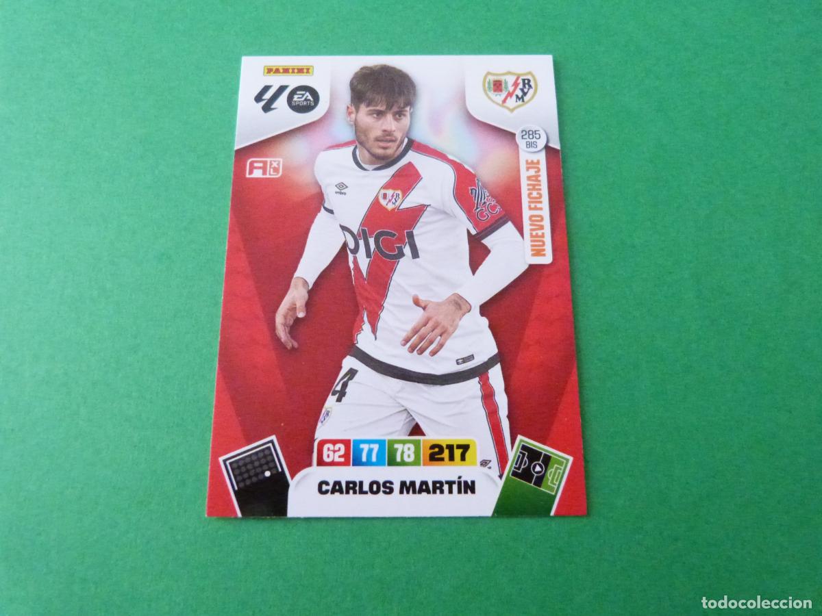 Cromos de F&uacute;tbol: TRADING CARD FUTBOL CARLOS MARTIN RAYO VALLECANO N&ordm; 285 BIS LIGA ADRENALYN XL 2025-2026/25-26