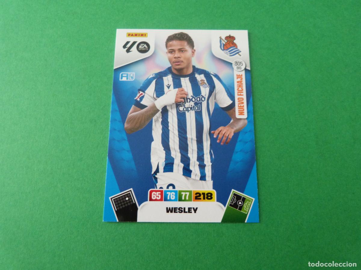 Cromos de F&uacute;tbol: TRADING CARD FUTBOL WESLEY REAL SOCIEDAD N&ordm; 305 BIS LIGA ADRENALYN XL 2025-2026/25-26